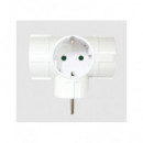 SILVER Enchufe 3x Schucko 9153 Blanco