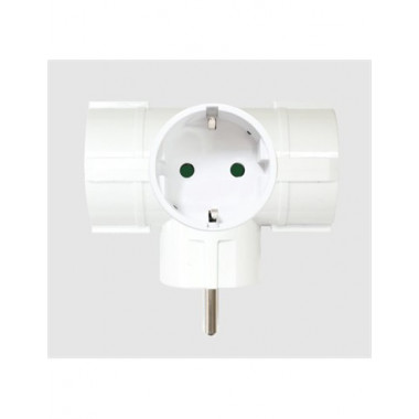 SILVER Enchufe 3x Schucko 9153 Blanco