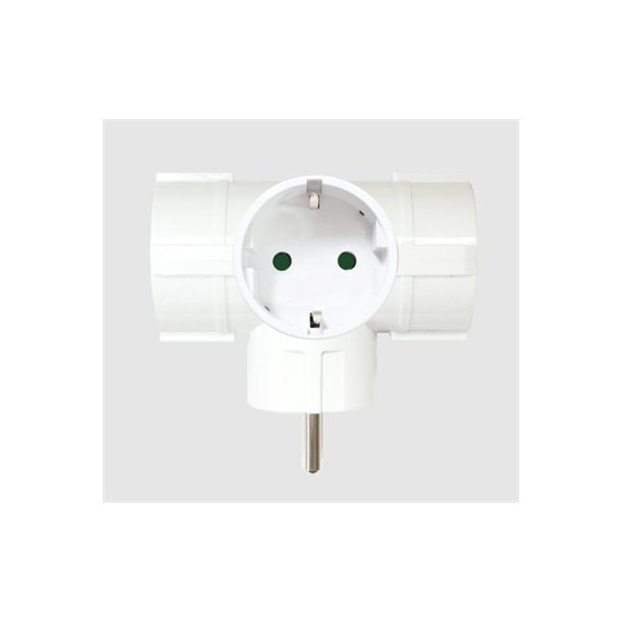 SILVER Enchufe 3x Schucko 9153 Blanco