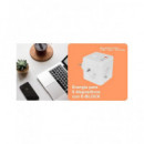 SILVER Eblock Cubo Con 3 Enchufes Schucko+2xUsb A+QxTIpo C Carga Rapida 9523 Blanco