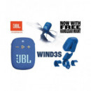 JBL Altavoz Bluetooth WIND 3S Con Soporte Manillar Para Bici Azul