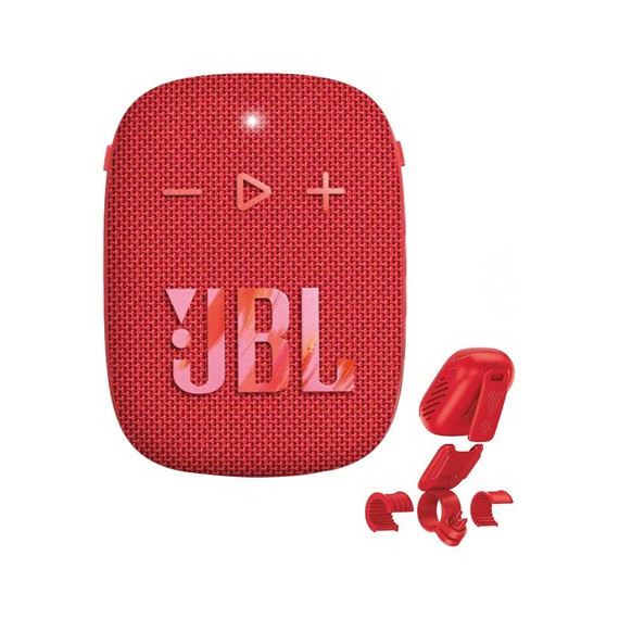 JBL Altavoz Bluetooth WIND 3S Con Soporte Manillar Para Bici Rojo