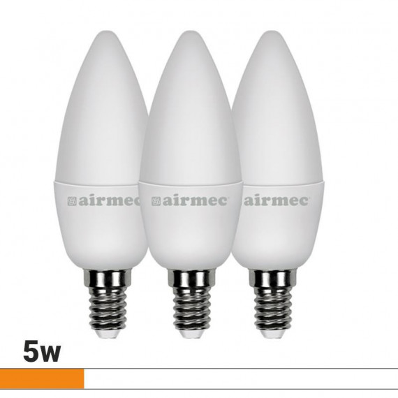 BOMBILLAS LED PACK 3 5W C37 E14 LUZ BLANCA AIRMEC