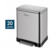 Papelera de Cocina Pedal Inox 20 Litros BENOTTI