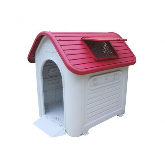 Caseta Perro Plástico 126.2X97.3X113CM Rojo DONNA GARDEN