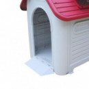 Caseta Perro Plástico 126.2X97.3X113CM Rojo DONNA GARDEN