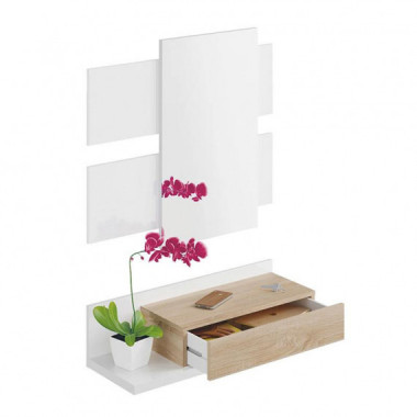 RECIBIDOR 1 CAJ&Oacute;N + ESPEJO 20X75X29CM BL. ARTIK/R. CANADIAN MOMI