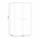 ZAPATERO-ARMARIO 2P 6 BALDAS 103X55X36CM BLANCO/CEMENTO MOMI