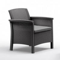 Set de Jardin 2 Sillones + Mesa Serie Venezia Terrace Graphite BICA
