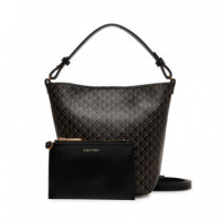 Bolso saco con logo emblemático en todo el artículo