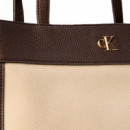 Ck Bolso LV04F3503G Xsj tu Canvas Medium Khaki  CALVIN KLEIN