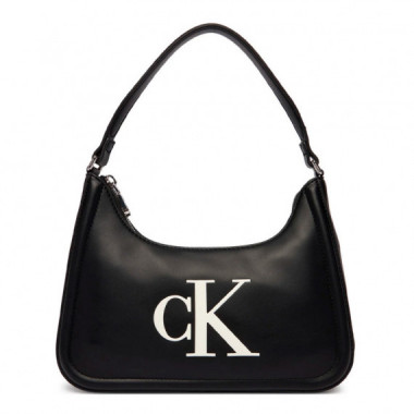 Bolso de Hombro con Logo Monograma Grabado  CALVIN KLEIN