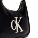 Bolso de Hombro con Logo Monograma Grabado  CALVIN KLEIN
