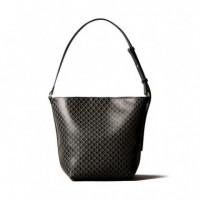 Bolso saco con logo emblemático en todo el artículo