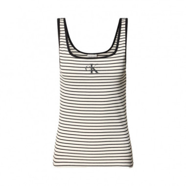 Camiseta de tirantes de cuello abierto de canal&eacute;