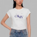 Camiseta slim con imagen de logo dividido