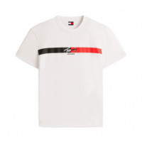 Camiseta de punto con logo con la firma