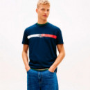 Camiseta de punto con logo con la firma