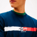 Camiseta de punto con logo con la firma