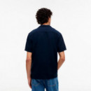 Camisa de manga corta en mezcla de lino