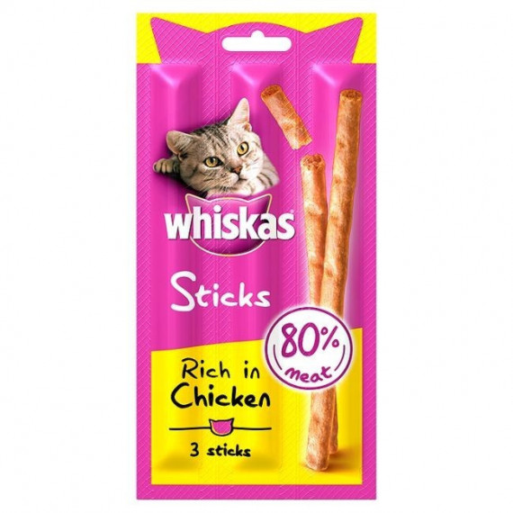 Whiskas Gato Snack Sticks Pollo 3 Uds  MARS