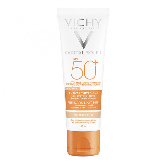 Capital Soleil Cuidado Protector Antimanchas 3 en 1 SPF50+  VICHY