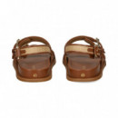 SANDALIA 3 HEBILLAS RAFIA BEIGE