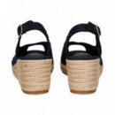 ABIERTO PUNTA Y TALON TEXTIL AZUL