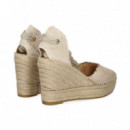 ALPARGATA CUÑA YUTE VOLANTES BEIGE