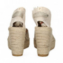 ALPARGATA CUÑA YUTE VOLANTES BEIGE