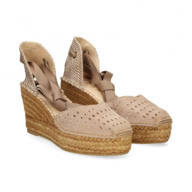 ALPARGATA CU&Ntilde;A ANTE PICADO BEIGE