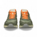 DEPORTIVO ANTE+TEXTIL NARANJA+VERDE