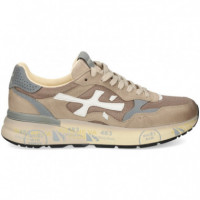 DEPORTIVO ANTE+MALLA MULTI MARRON