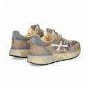 DEPORTIVO ANTE+MALLA MULTI MARRON