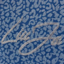 Bolso tote grande de denim con estampado animal