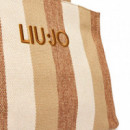 Bolso tote grande a rayas