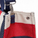 Bolso tote grande a rayas