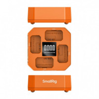 SmallRig 5749 Cargador Cuádruple de Baterías para Cámara NP-FW50