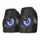 Altavoces Trust Gemi 2.0 6W RGB 3.5mm Negros (22948)