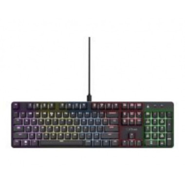 Teclado Gaming Trust GXT 871 Zora QWERTY RGB Negro (25682)