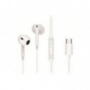 Auriculares Intraurales Binaurales CONCEPTRONIC con Micrófono USB-C Blancos 1.2m (BRENDAN02W)