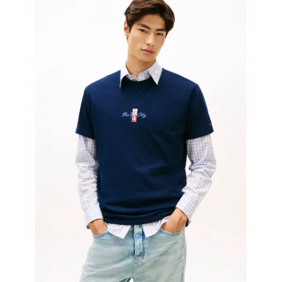 Camiseta Tommy Jeans Navy logo espalda