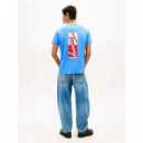 TJM REG SIGN BLOCK SS TEE EXT BLUE TWILI