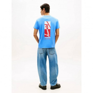 TJM REG SIGN BLOCK SS TEE EXT BLUE TWILI