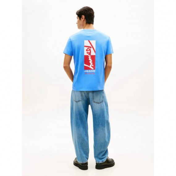 TJM REG SIGN BLOCK SS TEE EXT BLUE TWILI