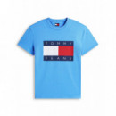 TJM REG BIG FLAG SS TEE EXT BLUE TWILIGH