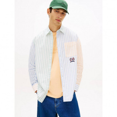 TJM RLX OXFORD FUN STRIPE SHIRT BLUE TWI