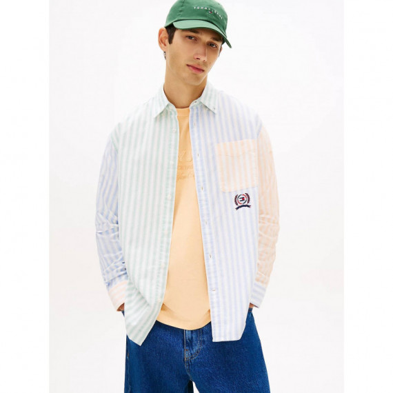 TJM RLX OXFORD FUN STRIPE SHIRT BLUE TWI