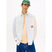 TJM RLX OXFORD FUN STRIPE SHIRT BLUE TWI