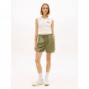 TJW ESSENTIAL LINEN SHORTS BAY LEAF